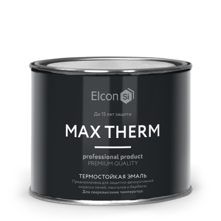 Эмаль термостойкая коричневая 400 градусов 0,4кг Elcon  00-00002923; 11608686